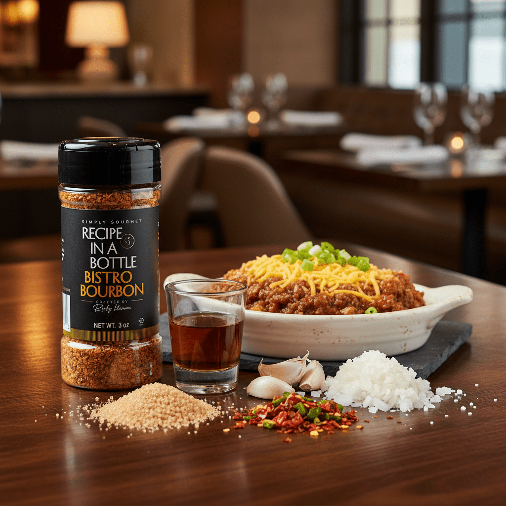 Bistro Bourbon Seasoning - Recipe in a Bottle - Spice Rub - Simply Gourmet