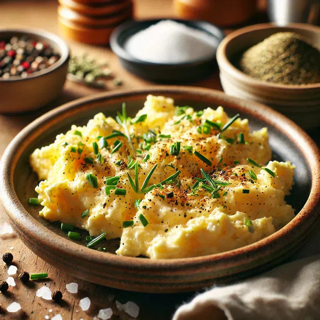 Soft Scrambled Eggs with the Best Seasonings Ever - Simply Gourmet