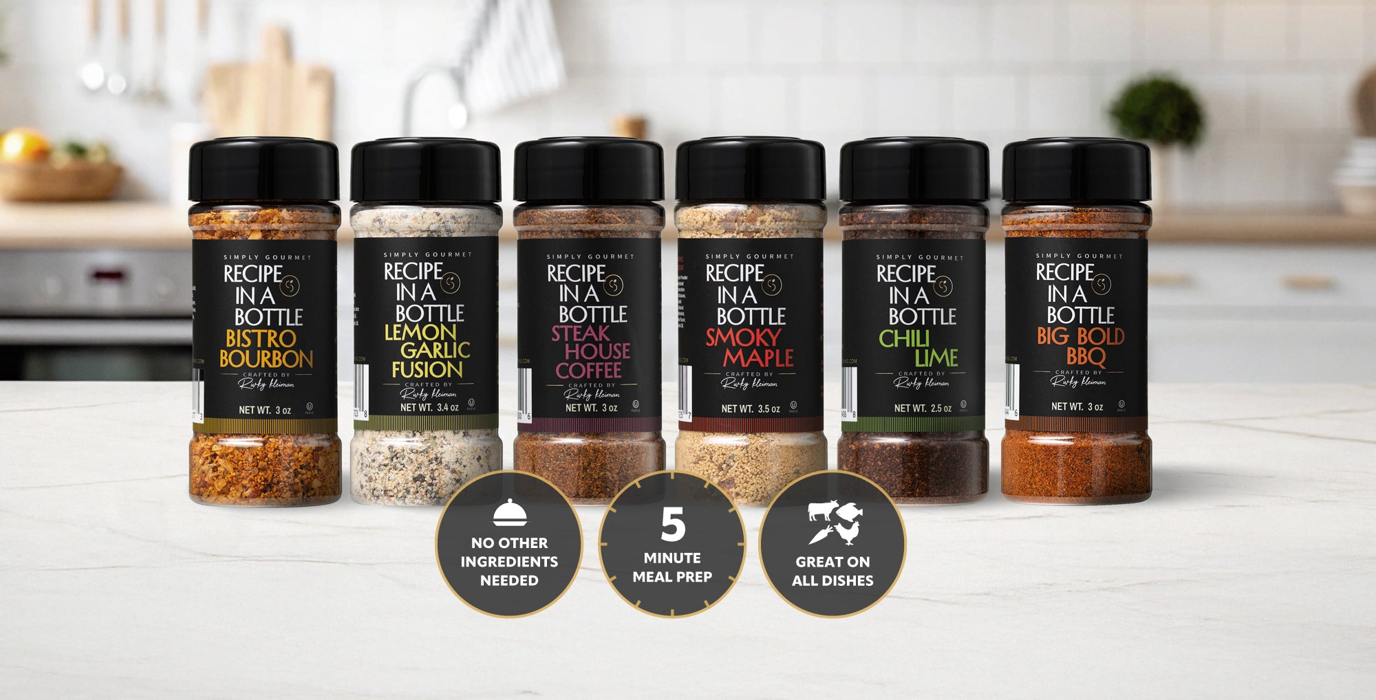 Simply Gourmet Recipe in a Bottle Banner 