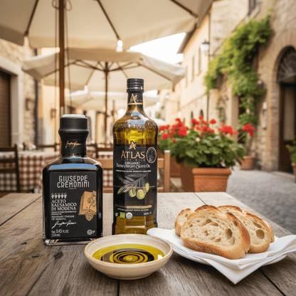 Atlas olive oil and Giuseppe Cremonini Balsamic Vinegar - Simply Gourmet