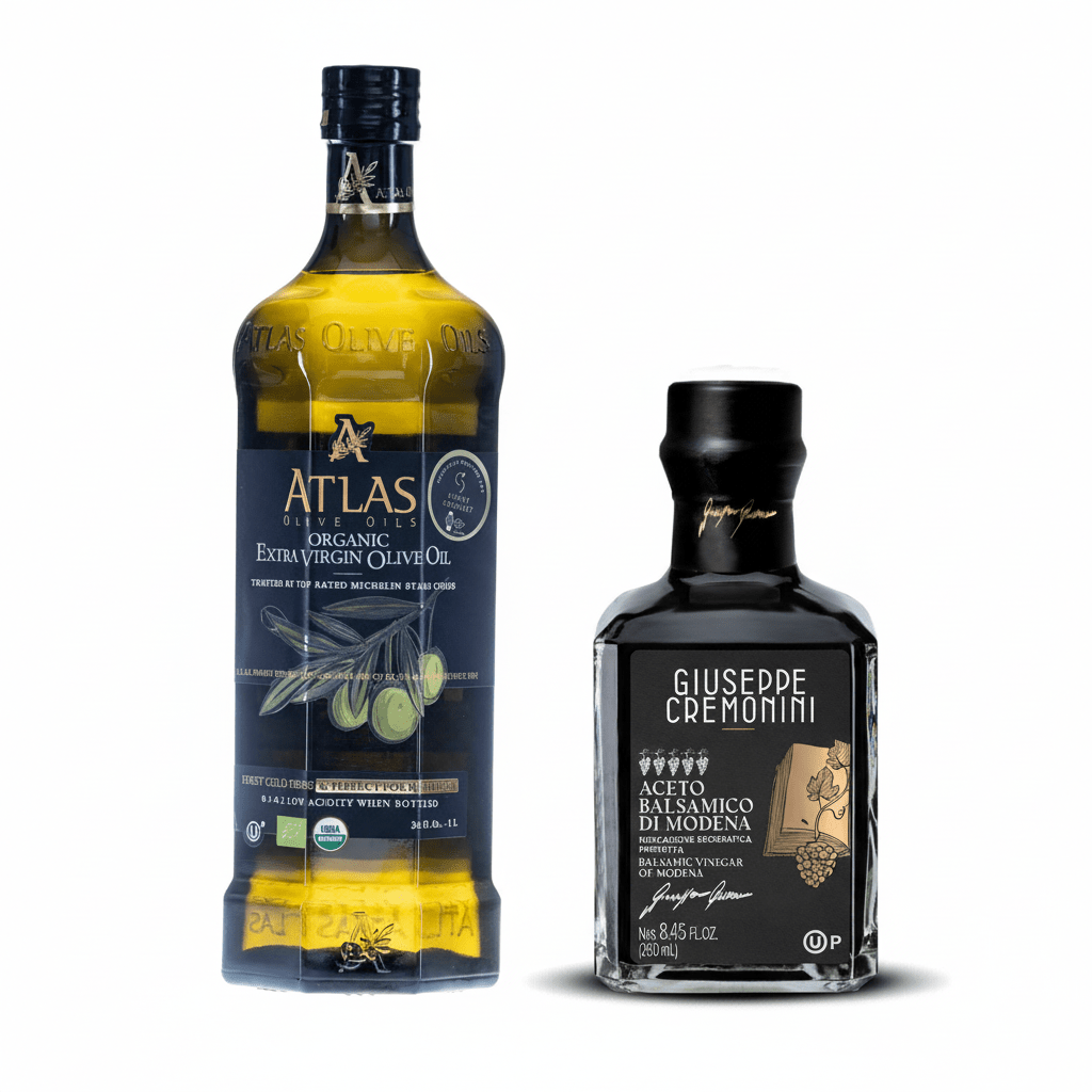Atlas olive oil and Giuseppe Cremonini Balsamic Vinegar - Simply Gourmet