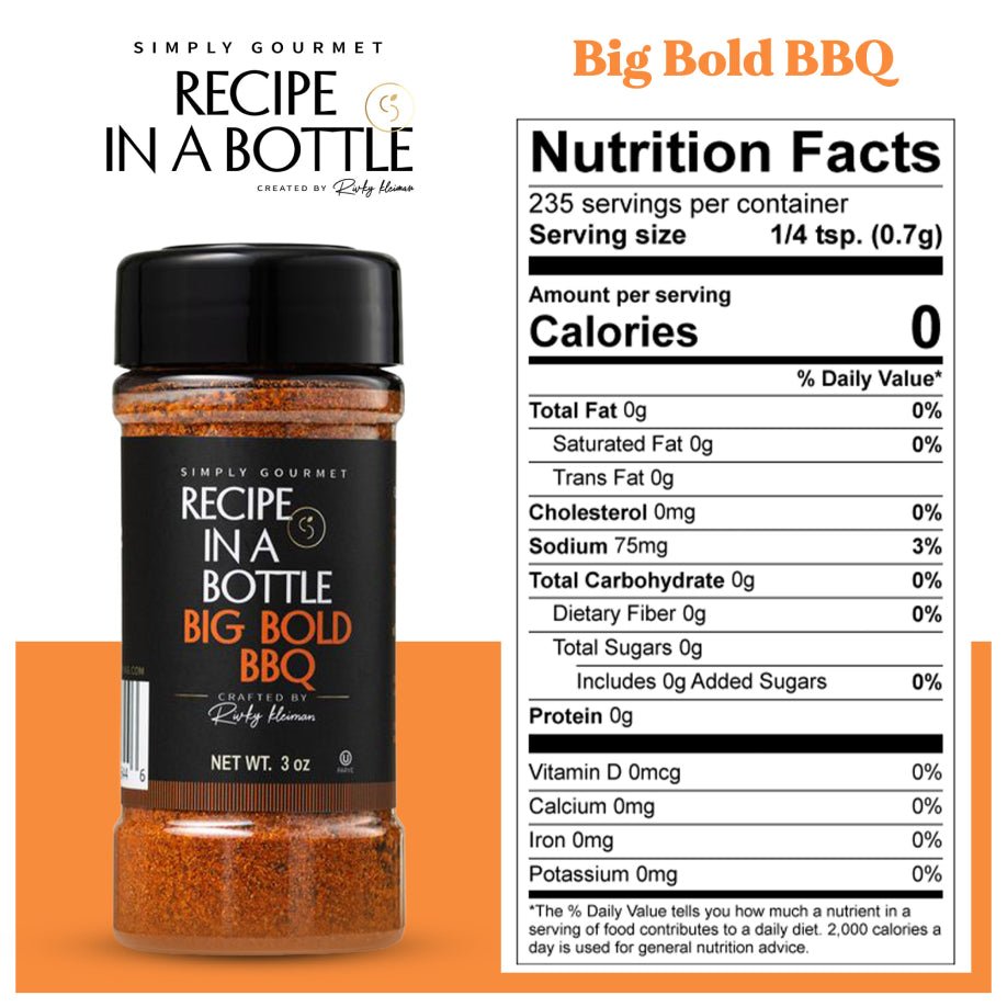 Big Bold BBQ - Spice Rub - Recipe in a Bottle - Spice Rub - Simply Gourmet