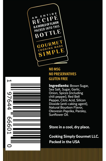 Bistro Bourbon - Recipe in a Bottle - Spice Rub - Simply Gourmet