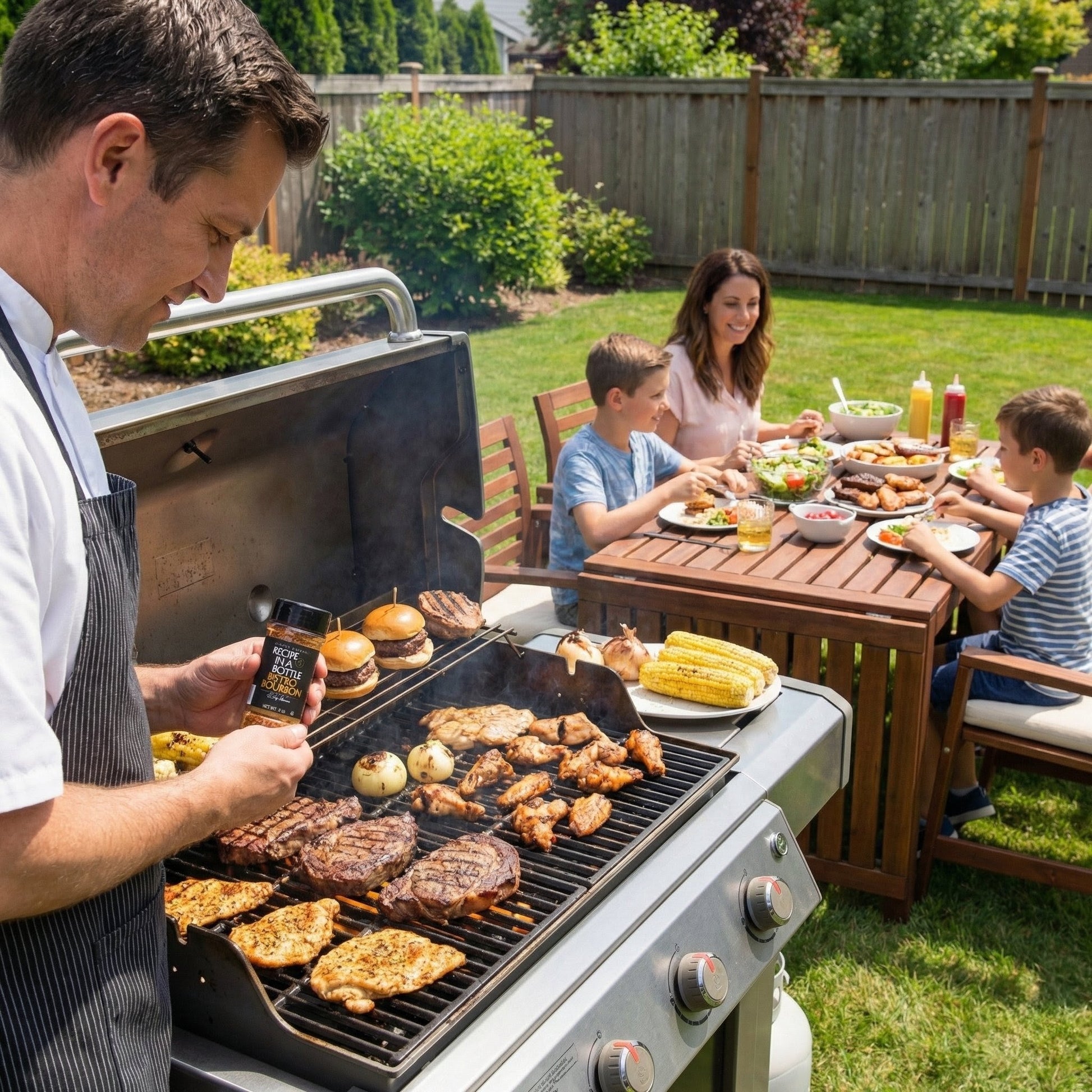 Bistro Bourbon Seasoning - Recipe in a Bottle - Spice Rub - Simply Gourmet