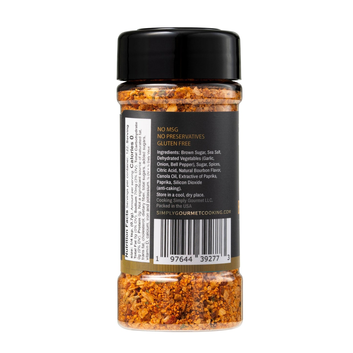 Bistro Bourbon Seasoning - Recipe in a Bottle - Spice Rub - Simply Gourmet