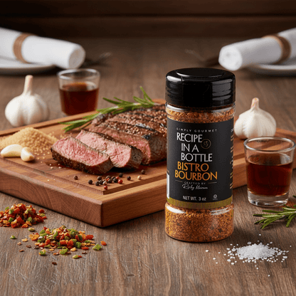 Bistro Bourbon Seasoning - Recipe in a Bottle - Spice Rub - Simply Gourmet