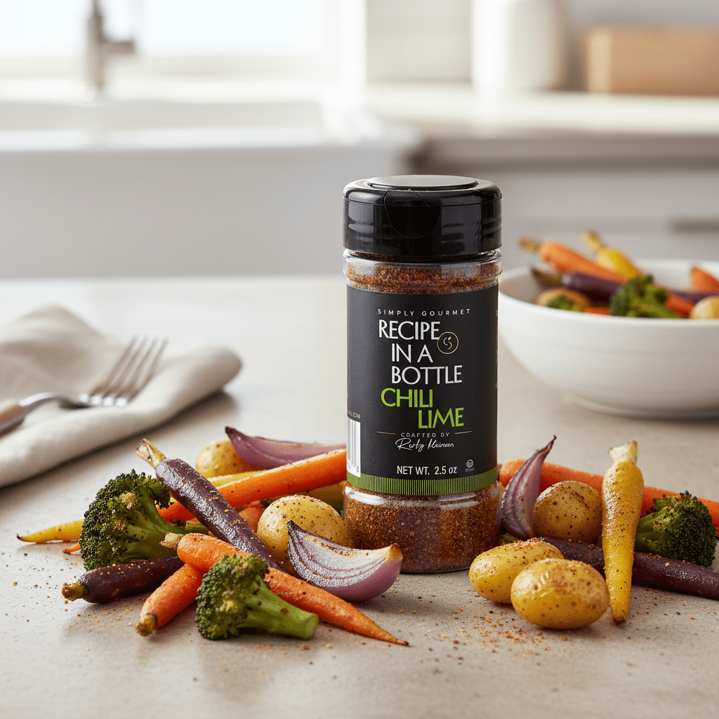Chili Lime Seasoning - Recipe in a Bottle - Spice Rub - Simply Gourmet