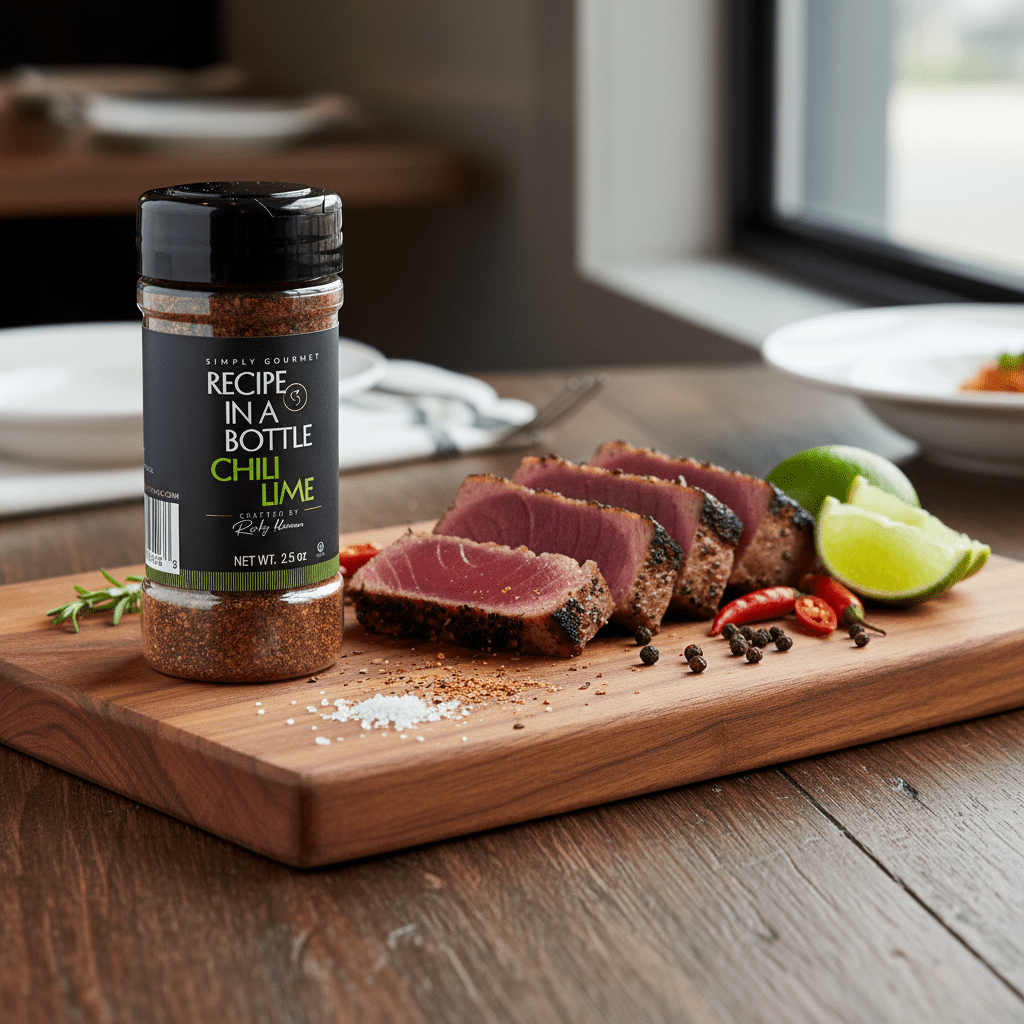 Chili Lime Seasoning - Recipe in a Bottle - Spice Rub - Simply Gourmet