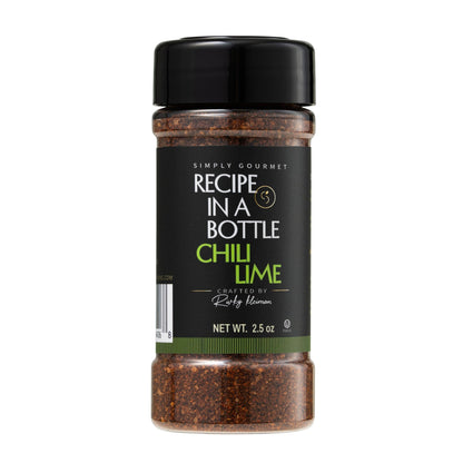 Chili Lime Seasoning - Recipe in a Bottle - Spice Rub - Simply Gourmet