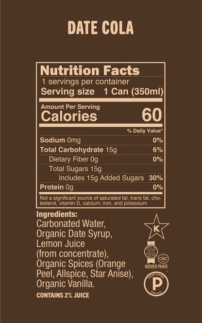 Fresh Fizz - Date Cola - Soda - Simply Gourmet