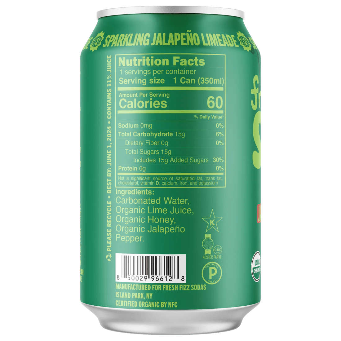 Fresh Fizz - Sparkling Jalapeño Limeade - Soda - Simply Gourmet