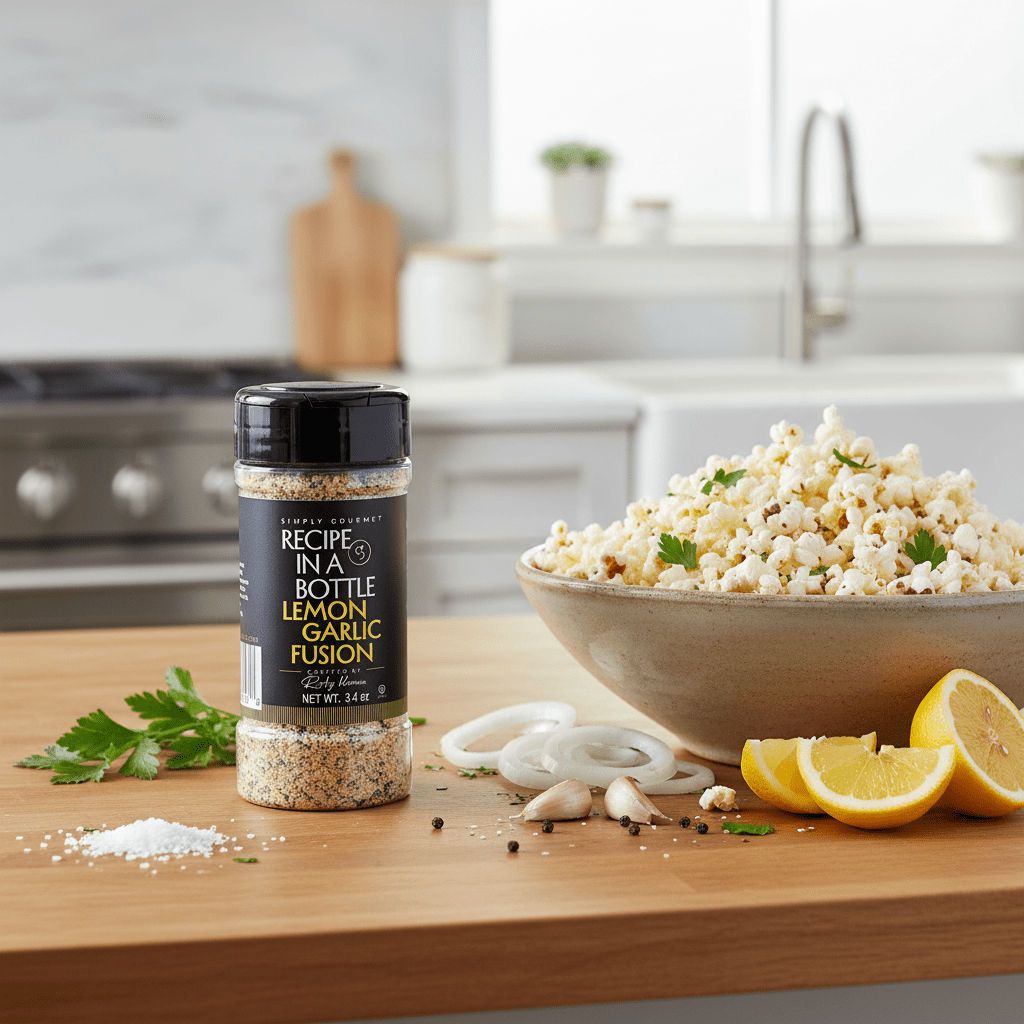 Lemon Garlic Fusion Seasoning - Recipe in a Bottle - Spice Rub - Simply Gourmet
