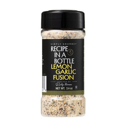 Lemon Garlic Fusion Seasoning - Recipe in a Bottle - Spice Rub - Simply Gourmet