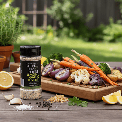 Lemon Garlic Fusion Seasoning - Recipe in a Bottle - Spice Rub - Simply Gourmet