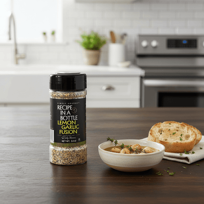 Lemon Garlic Fusion Seasoning - Recipe in a Bottle - Spice Rub - Simply Gourmet