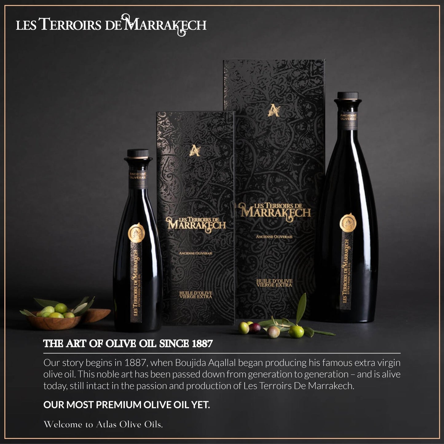 Les Terroirs De Marrakech - Ultra Premium, Cold First Pressed, Extra Virgin - Atlas Olive Oil - Olive Oil - Simply Gourmet