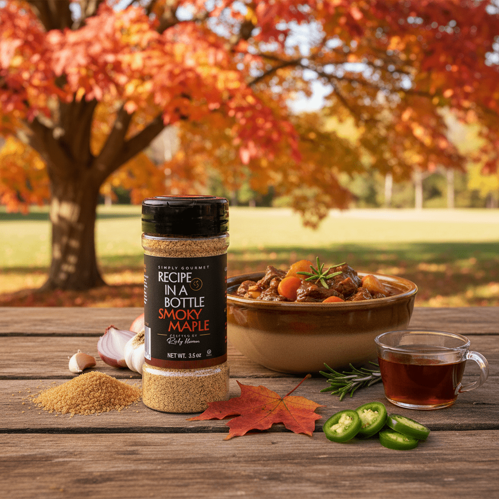 Smoky Maple Seasoning - Recipe in a Bottle - Spice Rub - Simply Gourmet