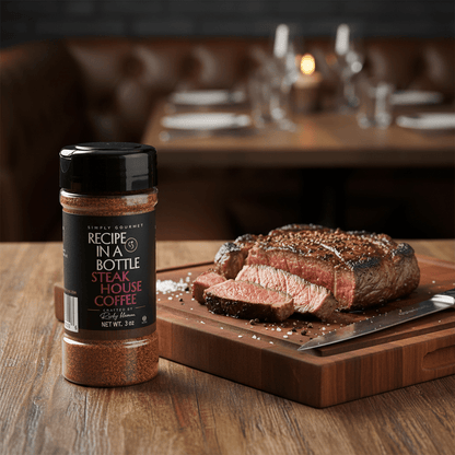 Steak House Coffee Seasoning - Recipe in a Bottle - Spice Rub - Simply Gourmet
