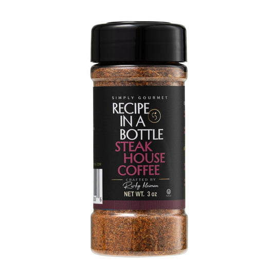 Steak House Coffee Seasoning - Recipe in a Bottle - Spice Rub - Simply Gourmet