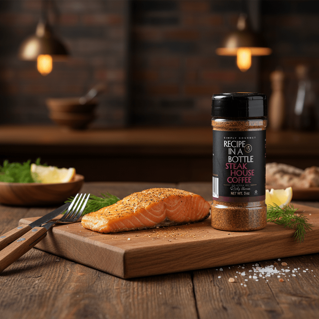 Steak House Coffee Seasoning - Recipe in a Bottle - Spice Rub - Simply Gourmet