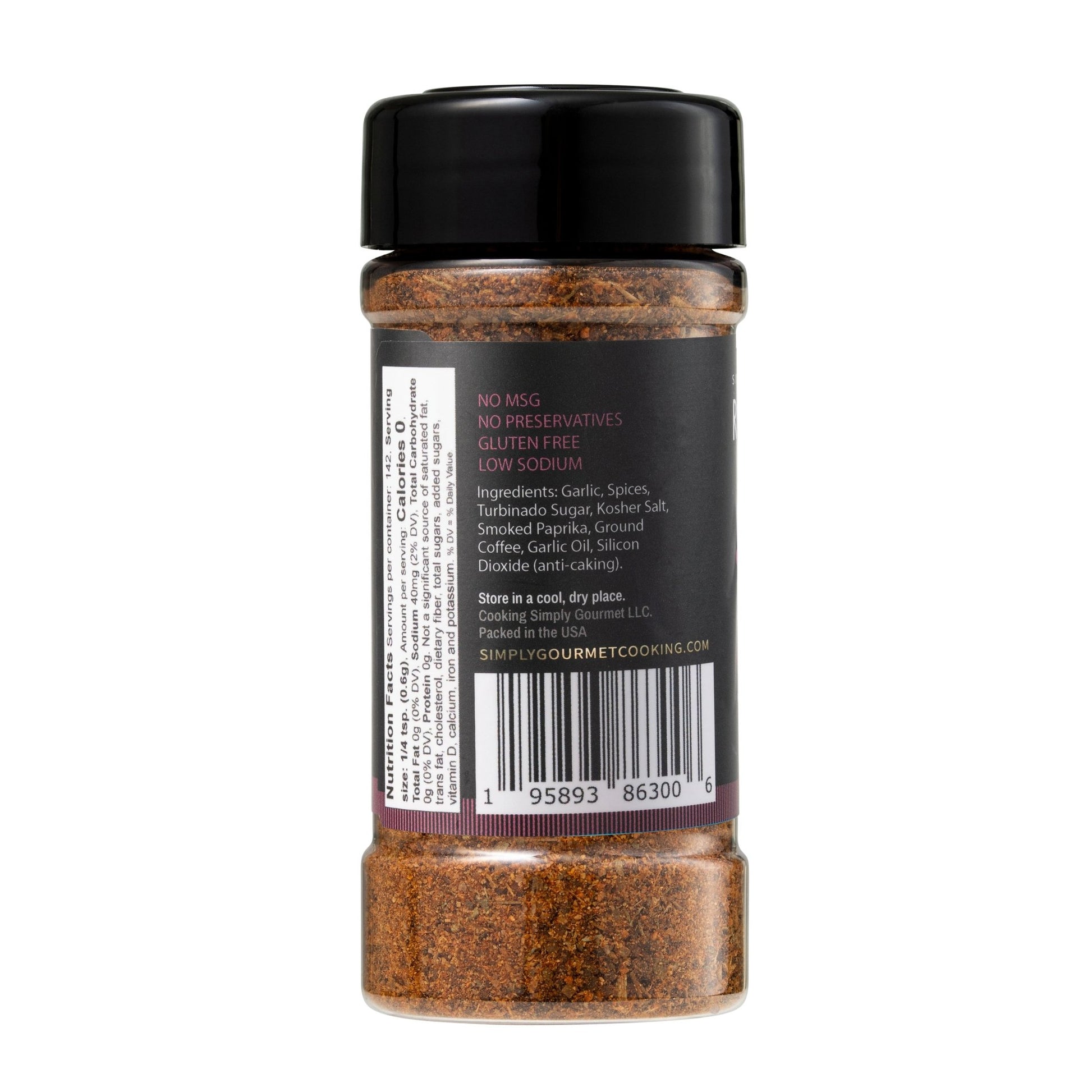 Steak House Coffee Seasoning - Recipe in a Bottle - Spice Rub - Simply Gourmet